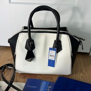 Rebecca Minkoff Mini Perry Satchel Black/White